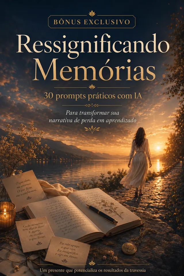 Capa do bônus Ressignificando Memórias: 30 prompts práticos com IA